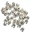 100 4mm Silver Crimp Covers